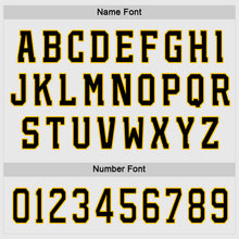 Load image into Gallery viewer, Custom White Black-Gold Hockey Jersey