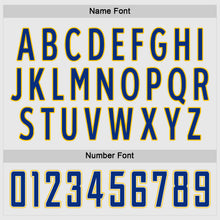 Load image into Gallery viewer, Custom White Royal-Gold Hockey Jersey