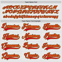 Load image into Gallery viewer, Custom White Red-Gold Hockey Jersey