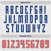 Load image into Gallery viewer, Custom White Orange-Royal Hockey Jersey