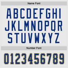 Load image into Gallery viewer, Custom White Royal-Gold Hockey Jersey