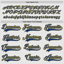 Load image into Gallery viewer, Custom White Royal-Gold Hockey Jersey