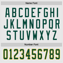 Load image into Gallery viewer, Custom White Green-Gold Hockey Jersey