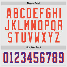 Load image into Gallery viewer, Custom White Purple-Orange Hockey Jersey