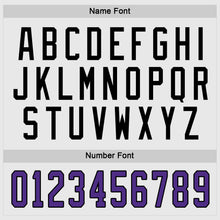 Load image into Gallery viewer, Custom White Purple-Black Hockey Jersey