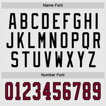 Load image into Gallery viewer, Custom White Maroon-Black Hockey Jersey
