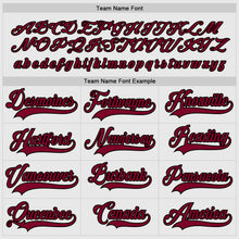 Load image into Gallery viewer, Custom White Maroon-Black Hockey Jersey