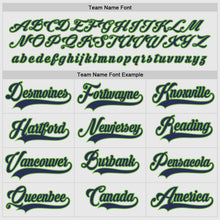 Load image into Gallery viewer, Custom White Navy-Neon Green Hockey Jersey