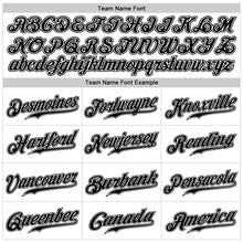 Load image into Gallery viewer, Custom White Black Pinstripe Black-White Sports Pants