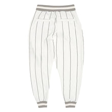Load image into Gallery viewer, Custom White Gray Pinstripe Gray-White Sports Pants