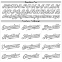 Load image into Gallery viewer, Custom White Gray Pinstripe Gray-White Sports Pants