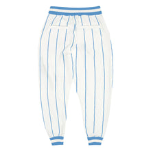Load image into Gallery viewer, Custom White Light Blue Pinstripe Light Blue-White Sports Pants