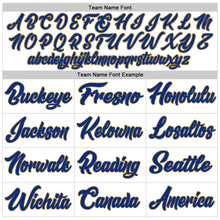 Load image into Gallery viewer, Custom White Old Gold-Royal Authentic Baseball Jersey