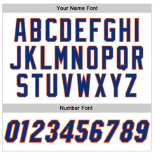 Load image into Gallery viewer, Custom White Royal Pinstripe Royal-Orange Authentic Baseball Jersey