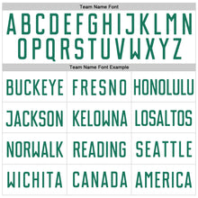 Load image into Gallery viewer, Custom White Kelly Green-Gray Authentic Baseball Jersey