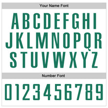 Load image into Gallery viewer, Custom White Kelly Green-Gray Authentic Baseball Jersey