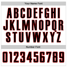 Load image into Gallery viewer, Custom White Black Pinstripe Black-Red Authentic Baseball Jersey