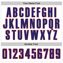 Load image into Gallery viewer, Custom White Royal Pinstripe Royal-Red Authentic Baseball Jersey