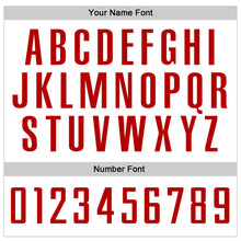 Load image into Gallery viewer, Custom White Red Pinstripe Red Authentic Baseball Jersey