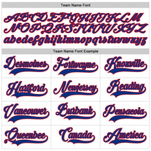 Load image into Gallery viewer, Custom White Royal Pinstripe Red-Royal Authentic Baseball Jersey