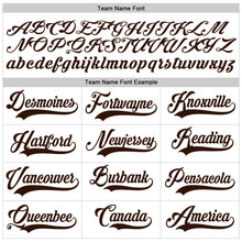 Load image into Gallery viewer, Custom White Brown Pinstripe Red-Brown Authentic Baseball Jersey