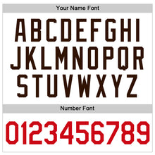 Load image into Gallery viewer, Custom White Brown Pinstripe Red-Brown Authentic Baseball Jersey