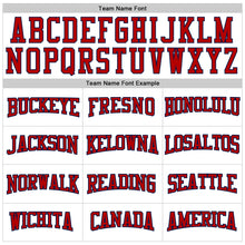 Load image into Gallery viewer, Custom Stitched White Navy Pinstripe Red-Navy Sports Pullover Sweatshirt Hoodie