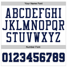 Load image into Gallery viewer, Custom Stitched White Navy Pinstripe Navy-Gray Sports Pullover Sweatshirt Hoodie