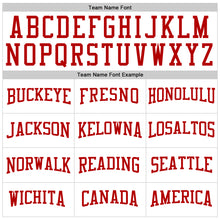 Load image into Gallery viewer, Custom Stitched White Red Pinstripe Red-Black Sports Pullover Sweatshirt Hoodie