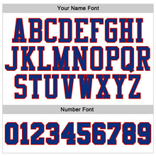 Load image into Gallery viewer, Custom Stitched White Royal Pinstripe Royal-Red Sports Pullover Sweatshirt Hoodie