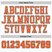 Load image into Gallery viewer, Custom Stitched White Orange Pinstripe Orange-Black Sports Pullover Sweatshirt Hoodie