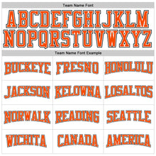 Load image into Gallery viewer, Custom Stitched White Orange Pinstripe Orange-Black Sports Pullover Sweatshirt Hoodie