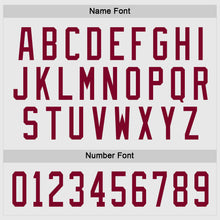 Load image into Gallery viewer, Custom White Maroon Hockey Jersey