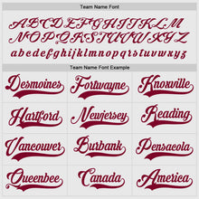 Load image into Gallery viewer, Custom White Maroon Hockey Jersey