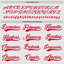 Load image into Gallery viewer, Custom White Red Hockey Jersey