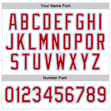 Load image into Gallery viewer, Custom Stitched White Red-Light Blue Sports Pullover Sweatshirt Hoodie