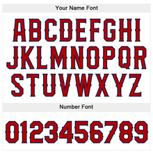 Load image into Gallery viewer, Custom Stitched White Red-Navy Sports Pullover Sweatshirt Hoodie