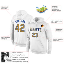 Load image into Gallery viewer, Custom Stitched White Old Gold-Royal Sports Pullover Sweatshirt Hoodie