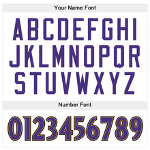 Load image into Gallery viewer, Custom Stitched White Purple-Old Gold Sports Pullover Sweatshirt Hoodie