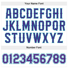 Load image into Gallery viewer, Custom Stitched White Purple-Teal Sports Pullover Sweatshirt Hoodie