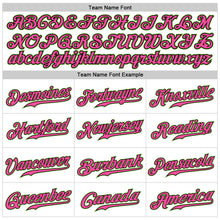 Load image into Gallery viewer, Custom White Neon Green-Pink Authentic Baseball Jersey
