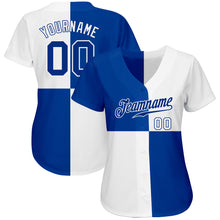 Load image into Gallery viewer, Custom White Royal 3D Pattern Design Multicolor Authentic Baseball Jersey