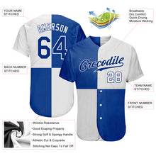 Load image into Gallery viewer, Custom White Royal 3D Pattern Design Multicolor Authentic Baseball Jersey