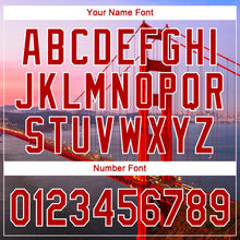 Load image into Gallery viewer, Custom White Red-White 3D Pattern Design Golden Gate Bridge Authentic Baseball Jersey