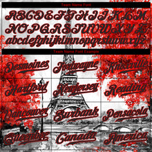Load image into Gallery viewer, Custom White Black-Red 3D Pattern Design Eiffel Tower Authentic Baseball Jersey