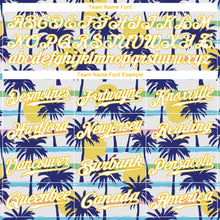 Load image into Gallery viewer, Custom White Gold-White 3D Pattern Design Hawaii Palm Trees Authentic Baseball Jersey