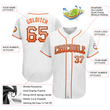 Load image into Gallery viewer, Custom White Orange-Black Authentic Drift Fashion Baseball Jersey