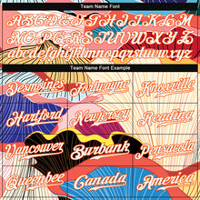 Load image into Gallery viewer, Custom White White-Orange 3D Pattern Design Flowers Authentic Baseball Jersey