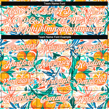 Load image into Gallery viewer, Custom White Orange 3D Pattern Design Fruit Authentic Baseball Jersey