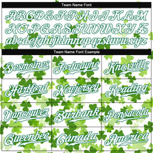 Load image into Gallery viewer, Custom White White-Kelly Green 3D Pattern Design Authentic St. Patrick's Day Baseball Jersey